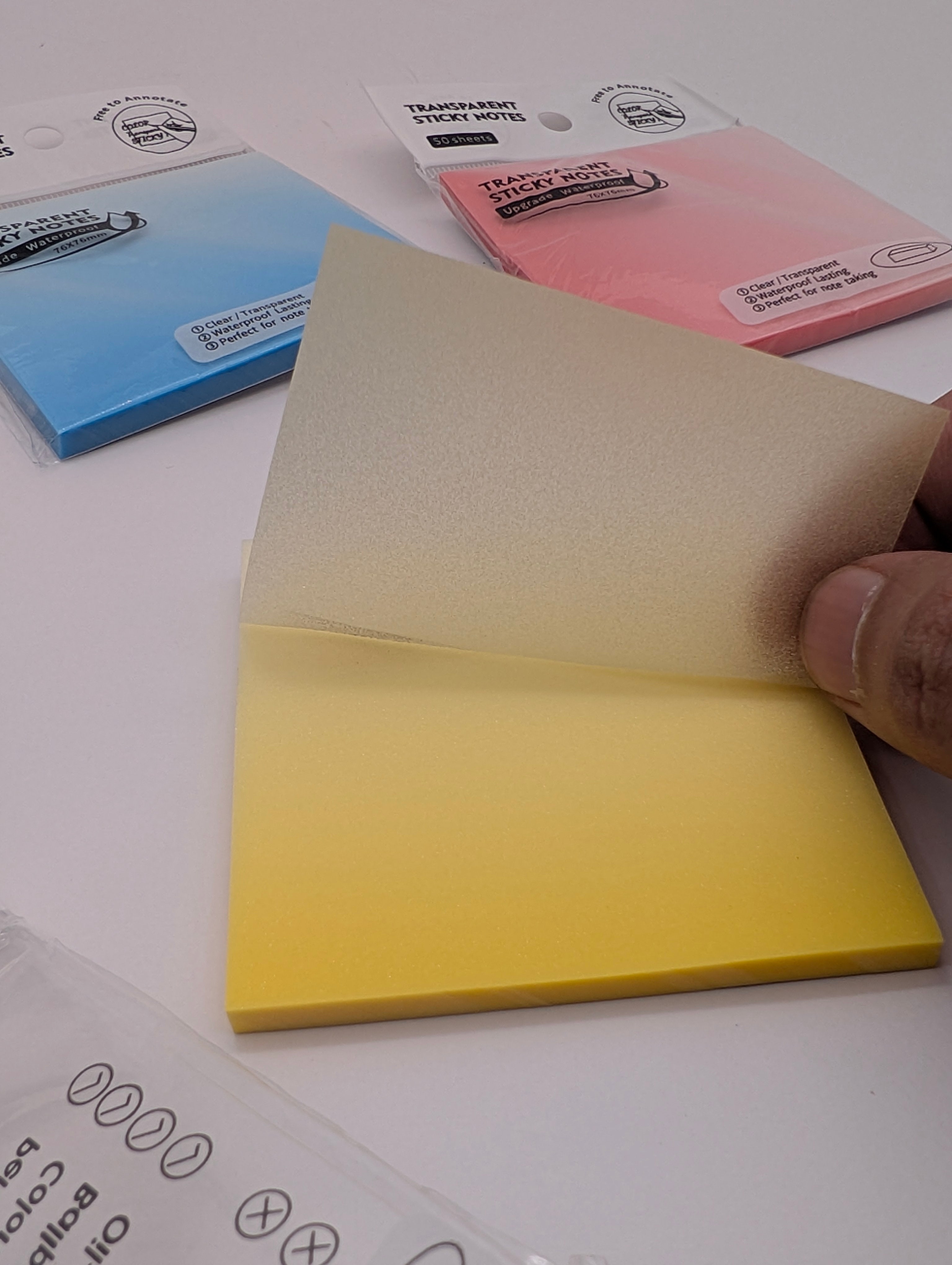 YALONG TRANSPARENT STICKY NOTES
