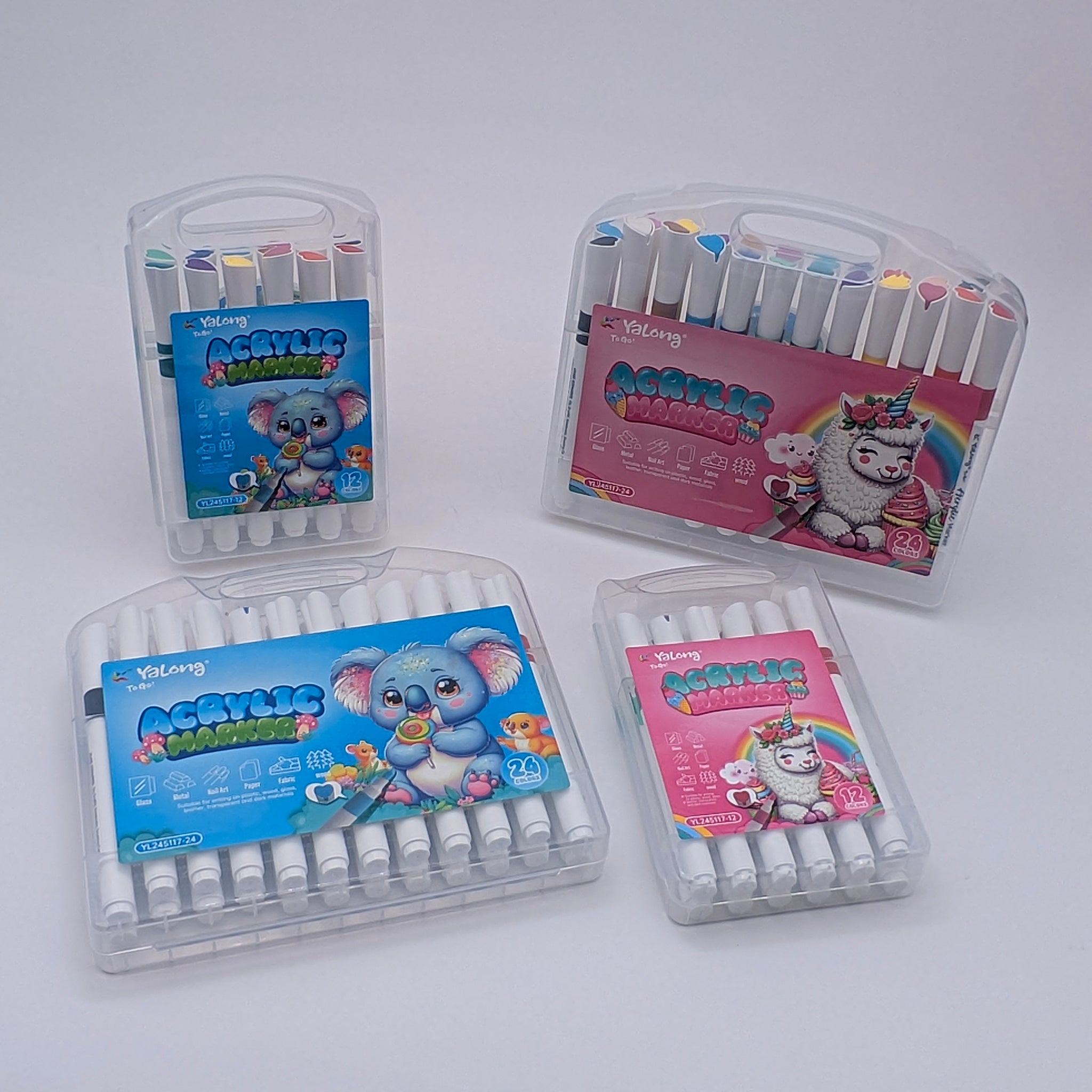 YALONG ACRYLIC MARKER 12/24PCS SET