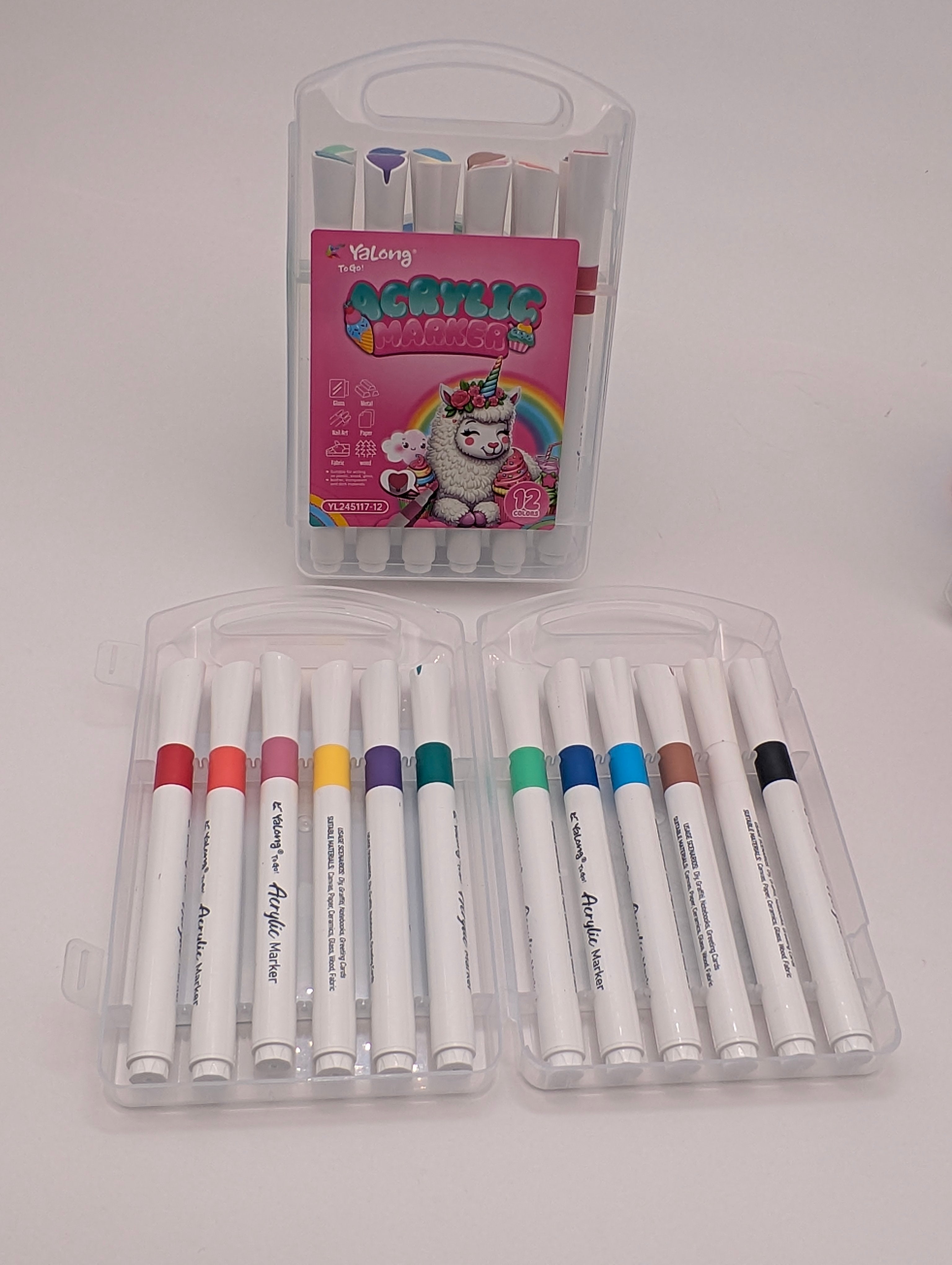 YALONG ACRYLIC MARKER 12/24PCS SET