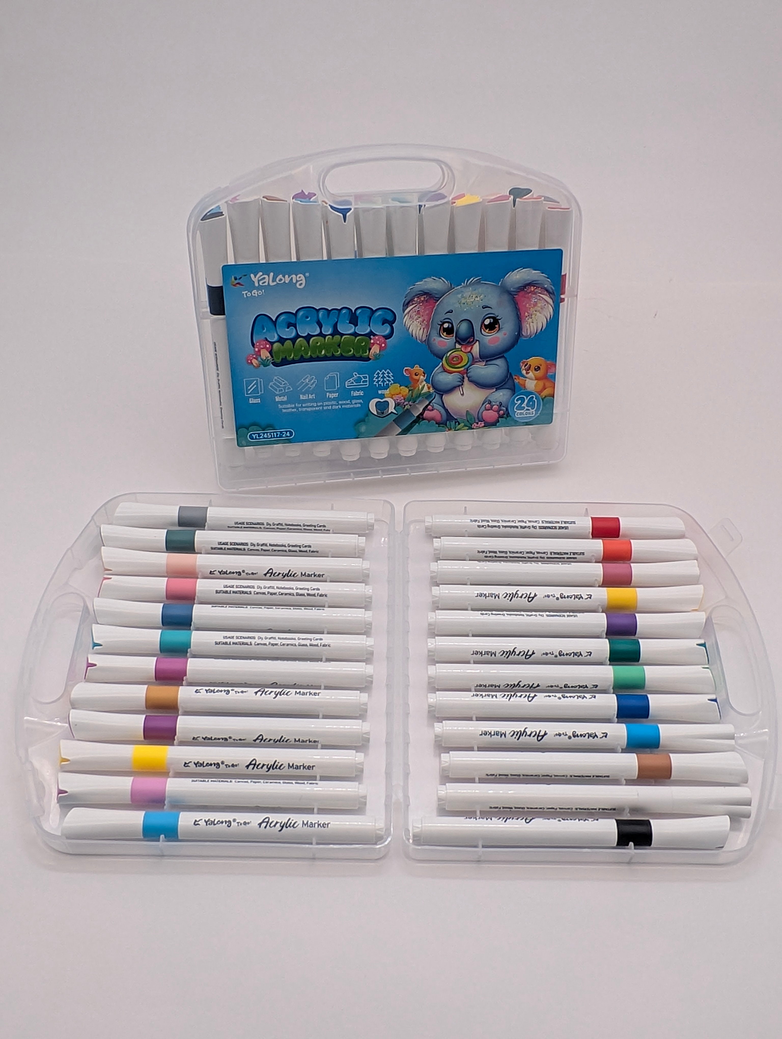 YALONG ACRYLIC MARKER 12/24PCS SET