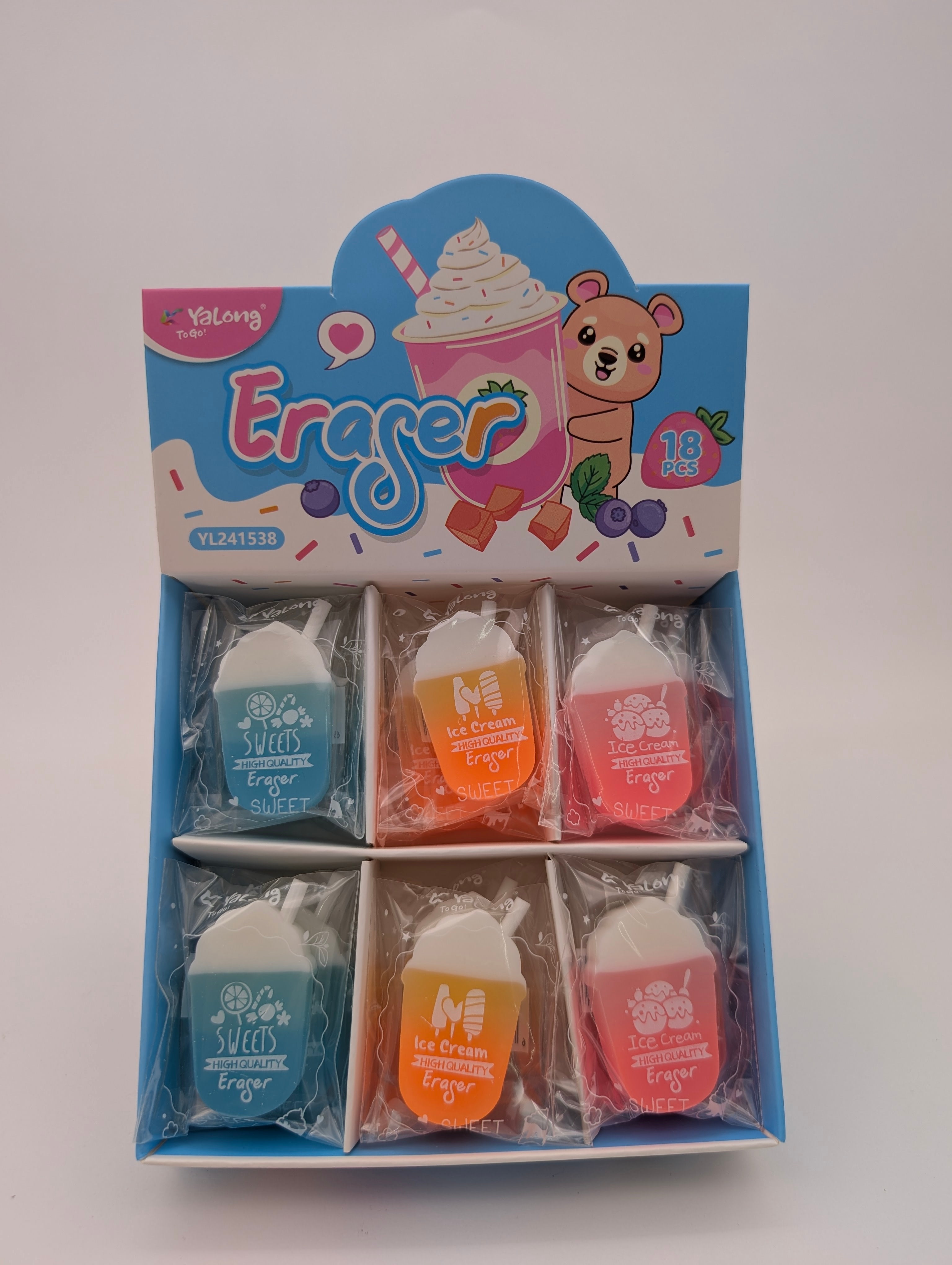 YALONG ICREAM SHAPE MULTICOLOUR ERASER