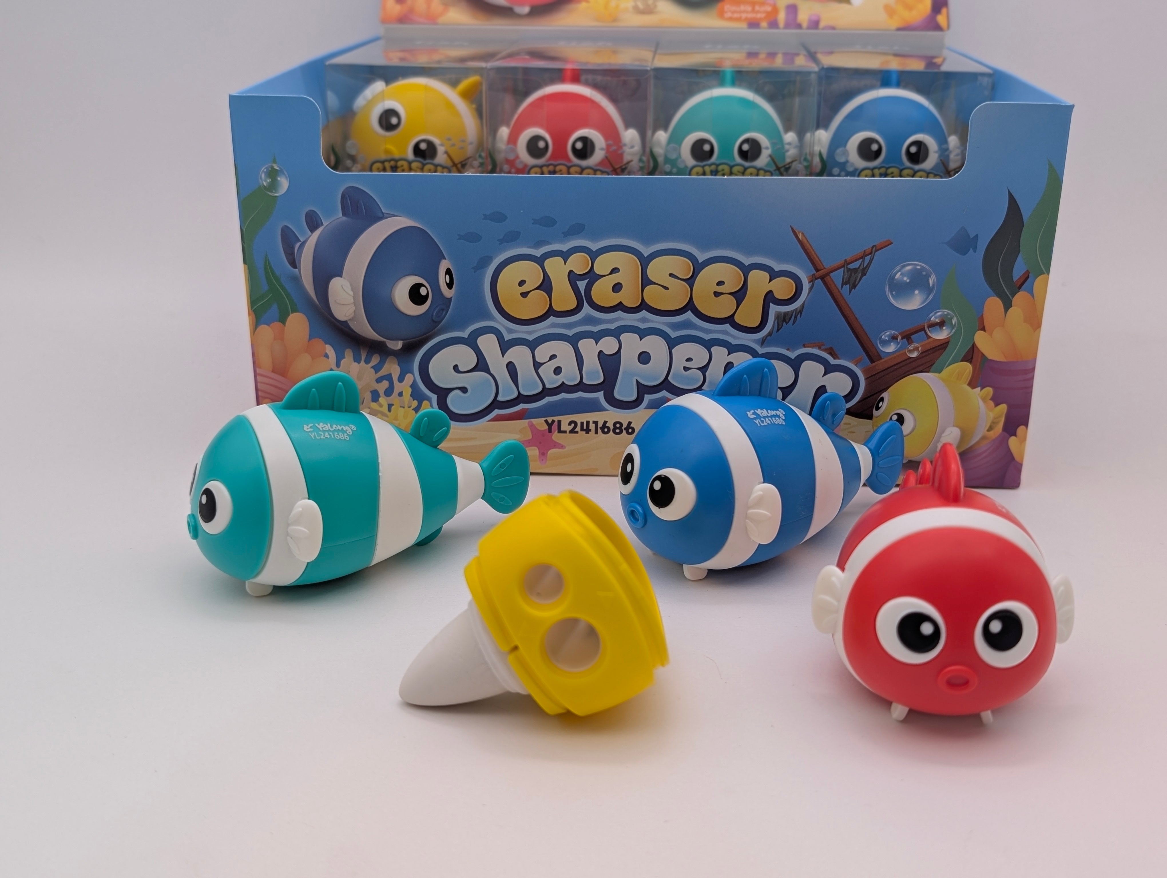 YALONG FISH SHAPE 2in1 SHARPENER & EASER
